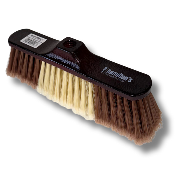 UPRIGHT WOOD LOOK BROOM HEAD